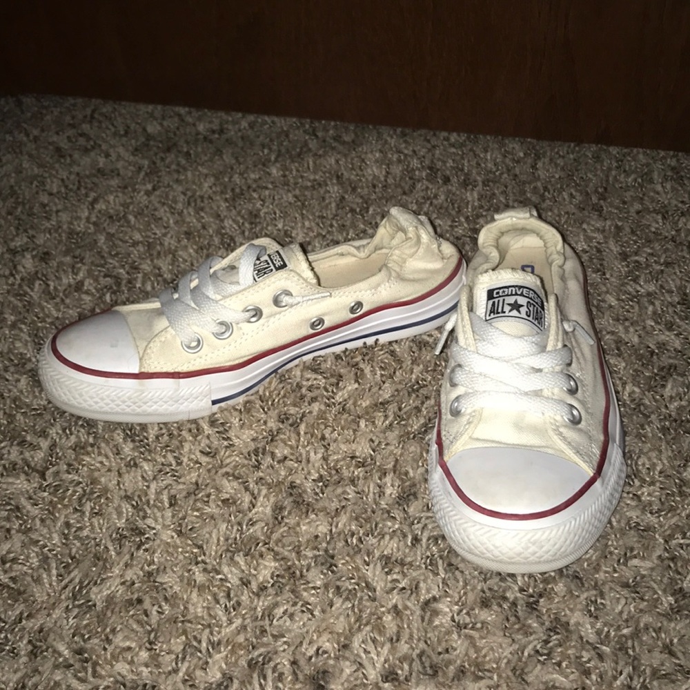 White stretch converse